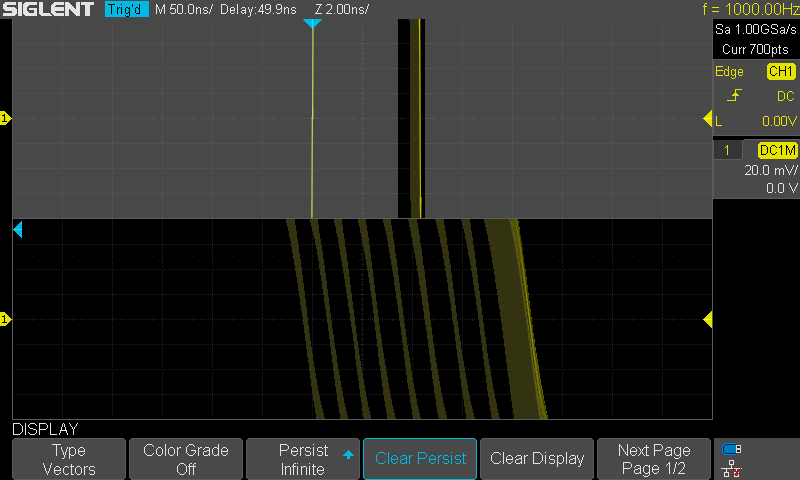 SDG1000X pulse width setting  step