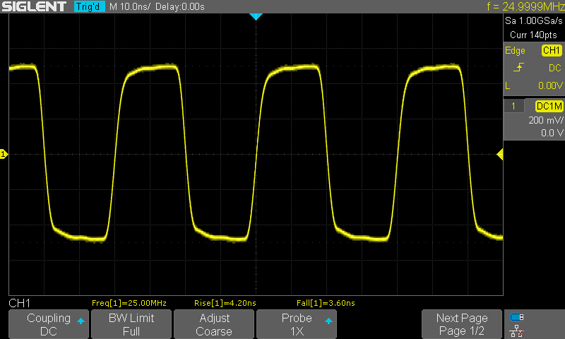 Siglent SDG1032X 25MHz SQR