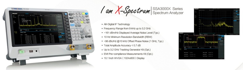 Siglent SSA3000X spektrianalysaattori X-Spectrum
